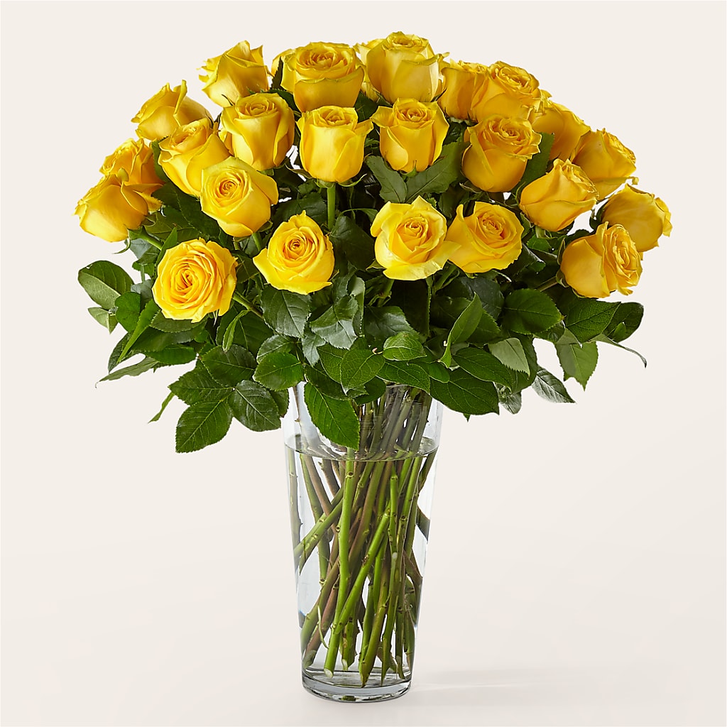 Long Stem Yellow Rose Bouquet – A Touch Of Gracious Living, Salem OH