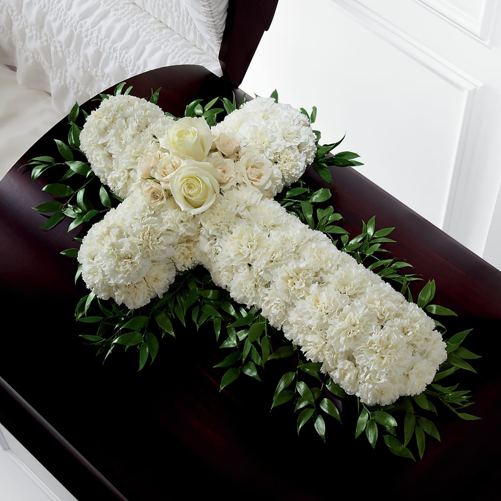 Peaceful Memories Casket Spray (Standard) – A Touch Of Gracious Living, Salem OH