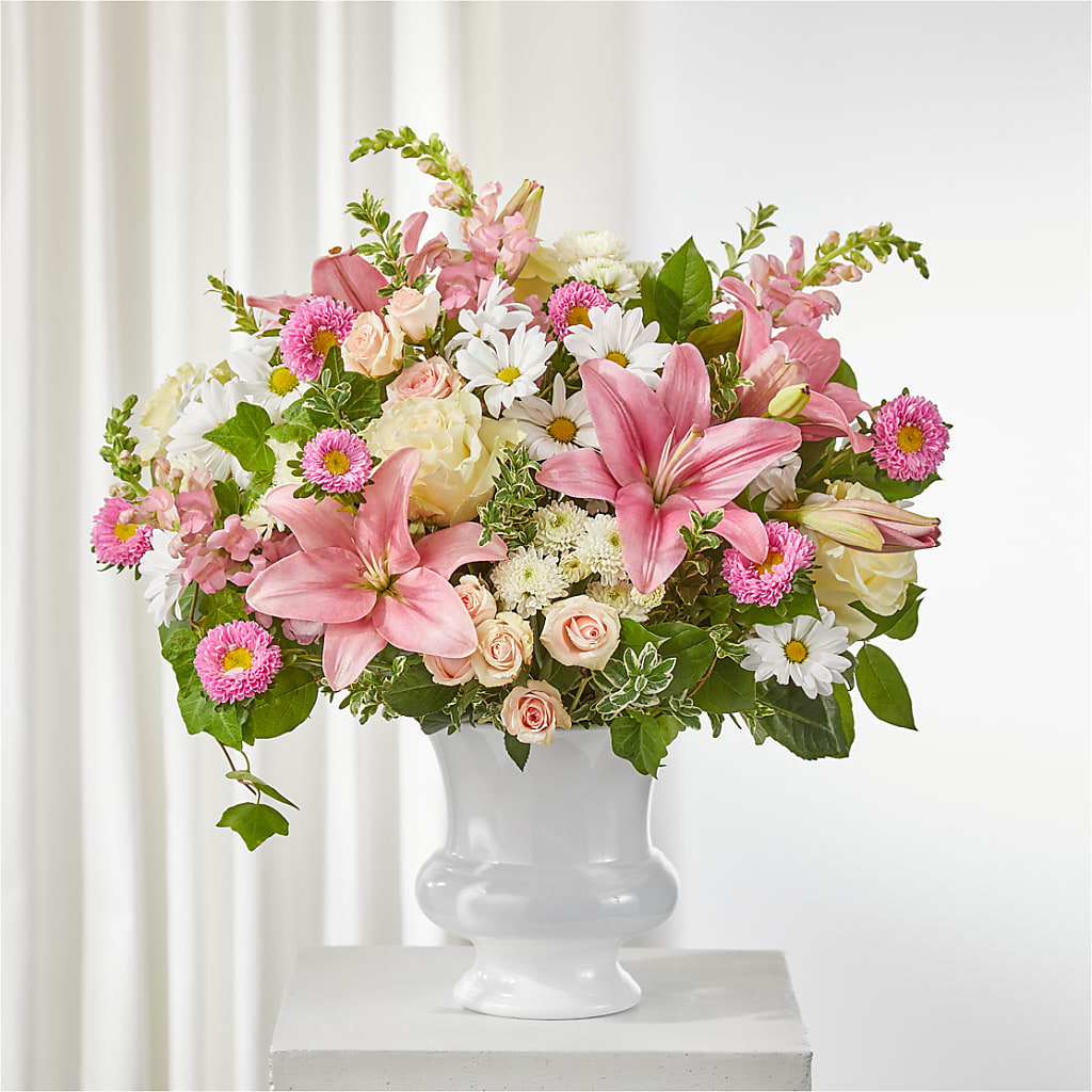 Empathetic Blooms Urn Arrangement – A Touch Of Gracious Living, Salem OH