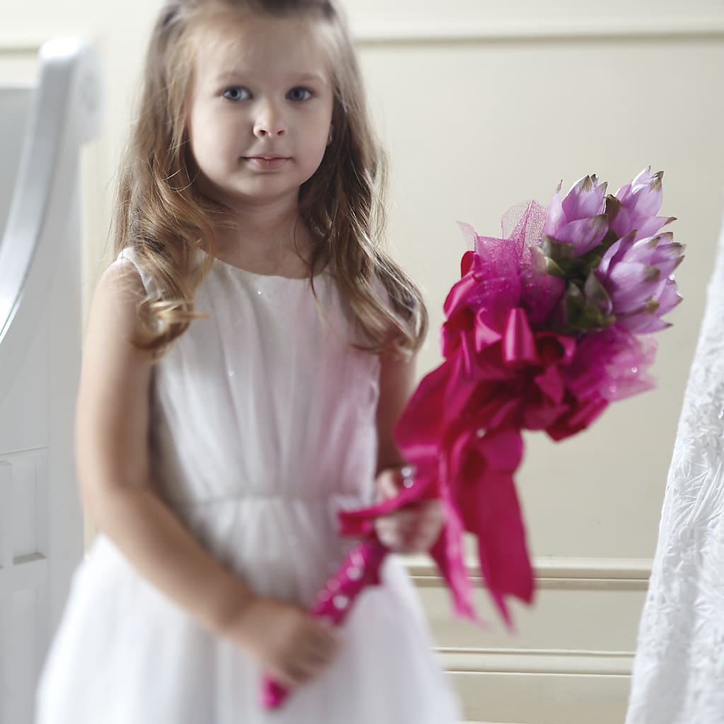 Sparkle Pink Flower Girl Bouquet – A Touch Of Gracious Living, Salem OH
