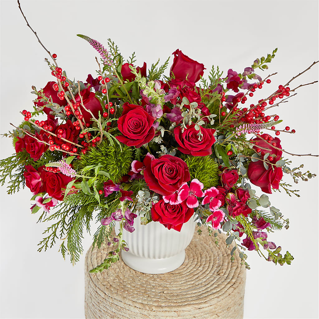 Big Red Bow Bouquet –  A Touch Of Gracious Living, Salem OH
