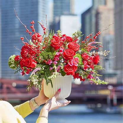 Big Red Bow Bouquet –  A Touch Of Gracious Living, Salem OH