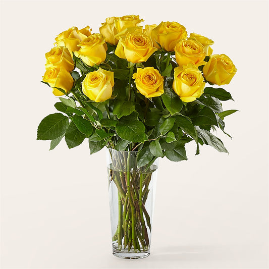 Long Stem Yellow Rose Bouquet –  A Touch Of Gracious Living, Salem OH