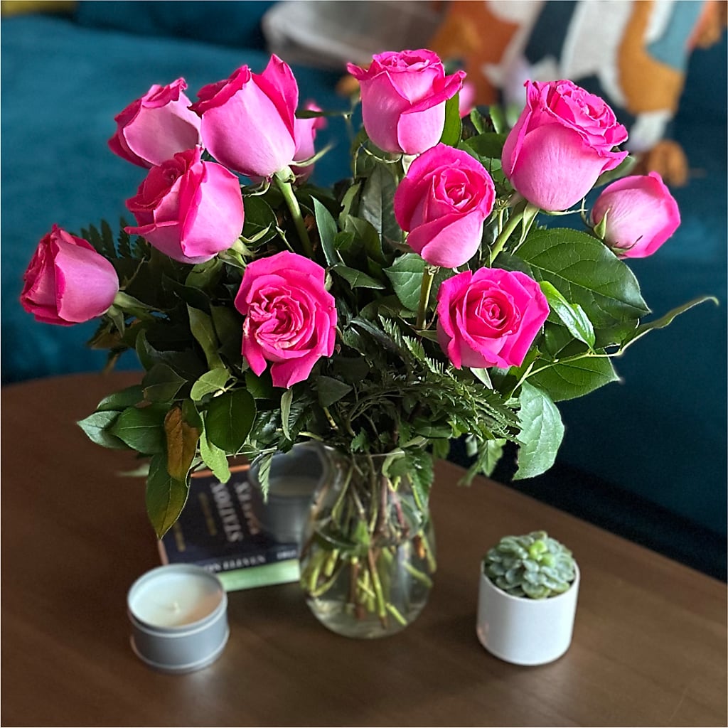 Long Stem Pink Rose Bouquet –  A Touch Of Gracious Living, Salem OH