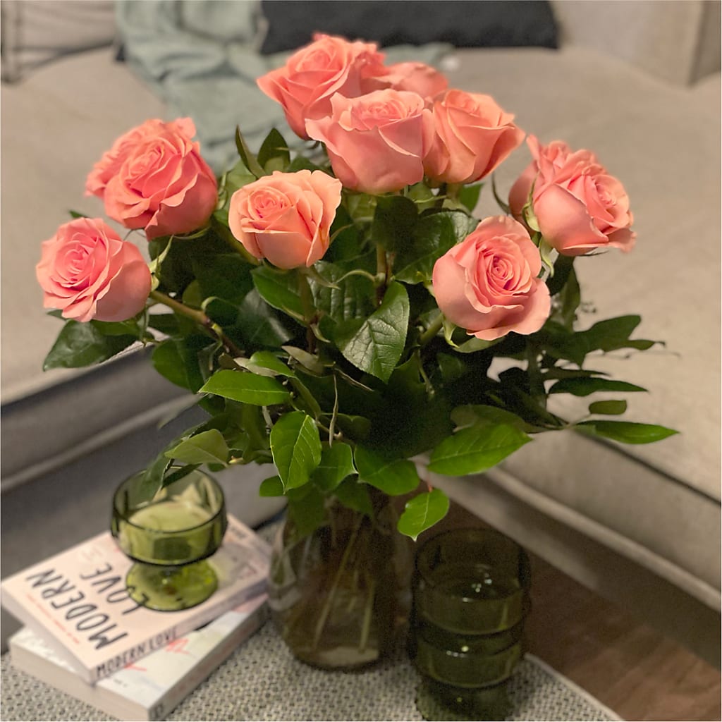 Long Stem Pink Rose Bouquet –  A Touch Of Gracious Living, Salem OH
