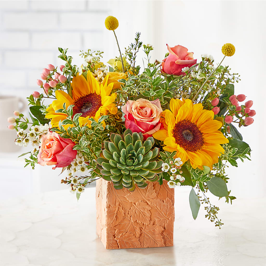 Sunflower Season Bouquet –  A Touch Of Gracious Living, Salem OH
