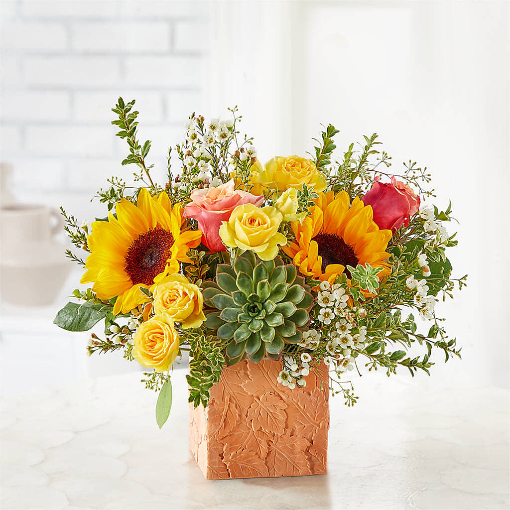 Sunflower Season Bouquet –  A Touch Of Gracious Living, Salem OH