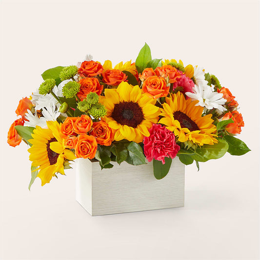 Sun-drenched Blooms Box Bouquet –  A Touch Of Gracious Living, Salem OH
