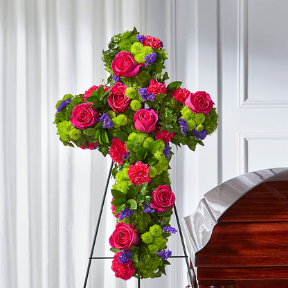 Tribute Rose Floral Cross –  A Touch Of Gracious Living, Salem OH