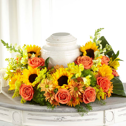 Faithful Sunflower Cremation Adornment –  A Touch Of Gracious Living, Salem OH