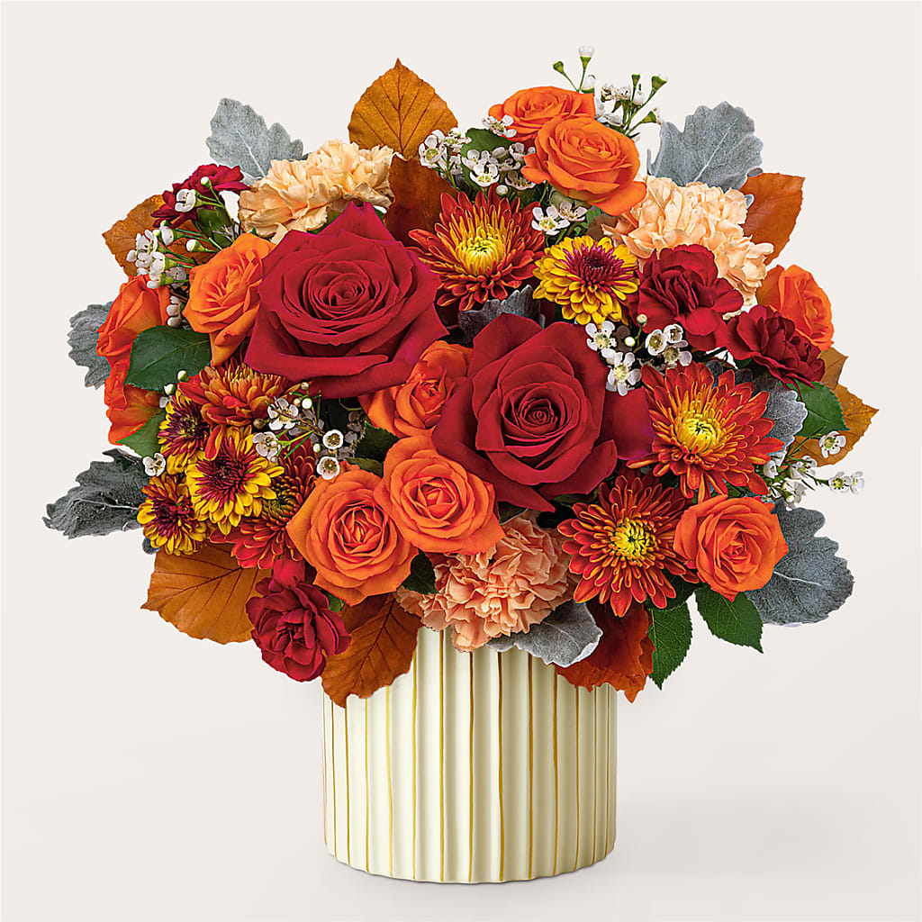 Merlot Bouquet with Ivory Vase –  A Touch Of Gracious Living, Salem OH