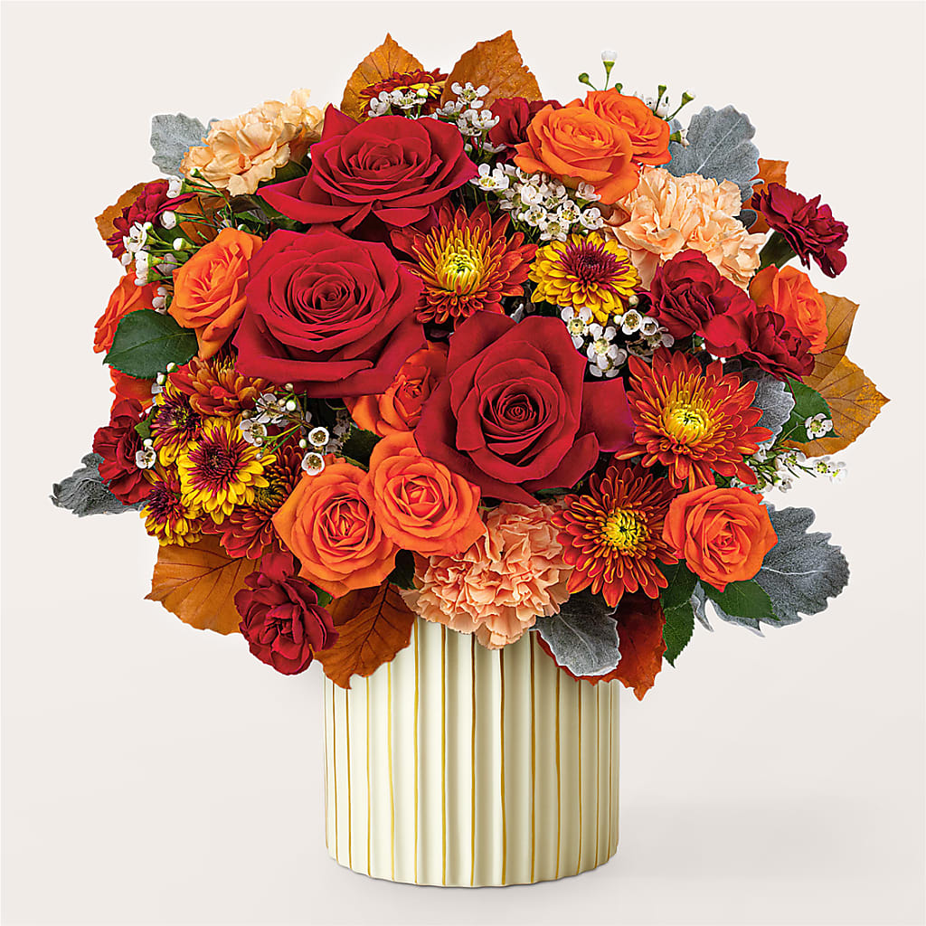 Merlot Bouquet with Ivory Vase –  A Touch Of Gracious Living, Salem OH
